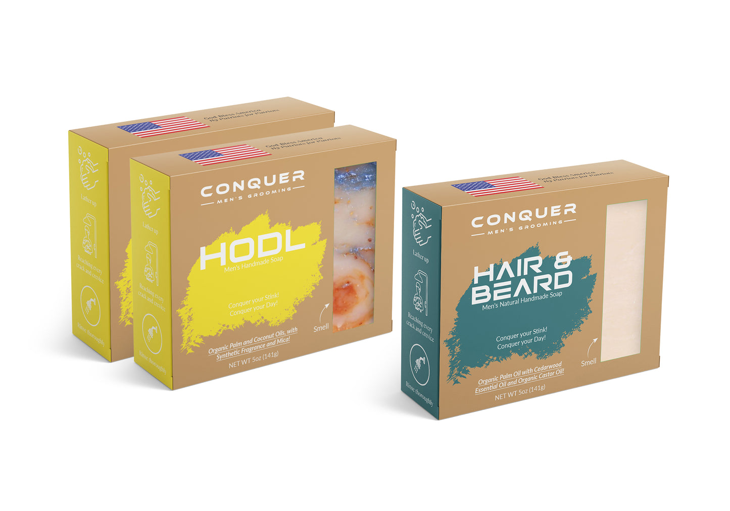 2 Soap - 1 Hair & Beard